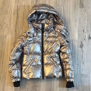 S13 Metallic Silver Puffer Jacket